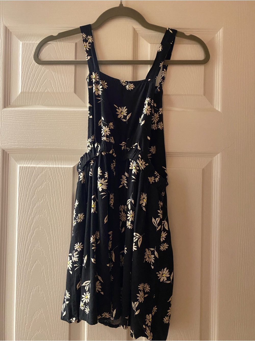 Art Class Floral Print Black romper
